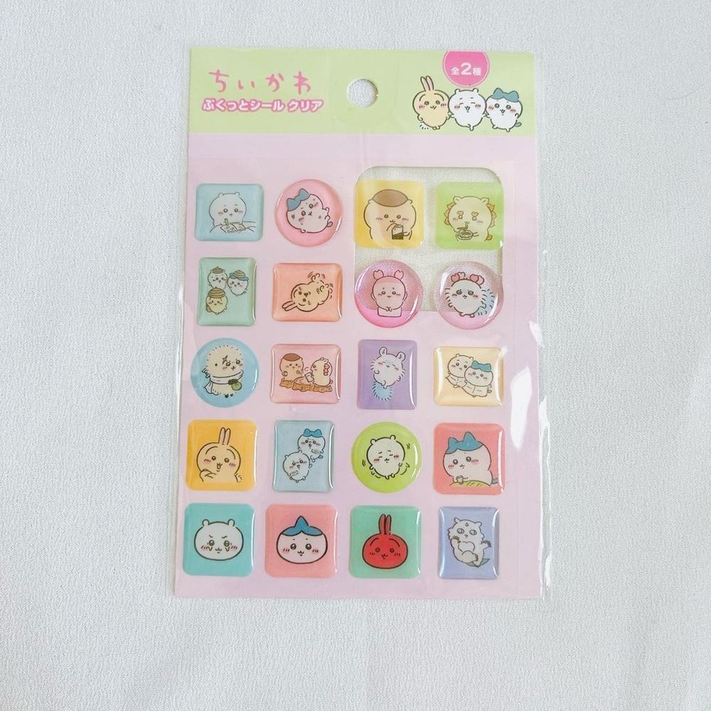 Brand New Chiikawa puffy vinyl waterproof clear stickers Japan exclusive